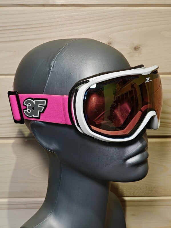 JUNIORSKÉ LYŽIARSKE OKULIARE 3F VISON PURE 2 WHITE-NEON PINK